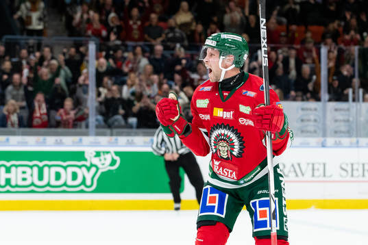 Frölundas Viktor Ekbom jublar