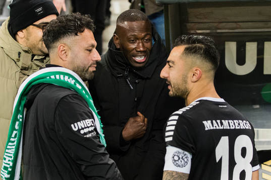 Hammarbys assisterande tränare Imad Khalili, Pa Dibba och