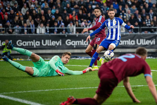 Malmö FFs målvakt Johan Dahlin och IFK Göteborgs Marcus