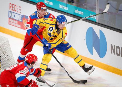 Dmitri Voronkov of Russia and Fredrik Olofsson of Sweden