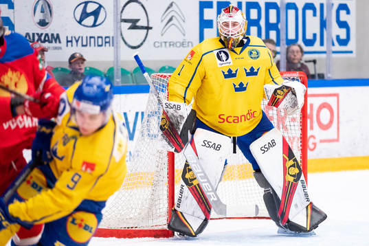 Goalkeeper Jesper Wallstedt of Sweden