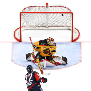 Linköpings Vilmos Gallo gör mål 1-0 förbi Luleås