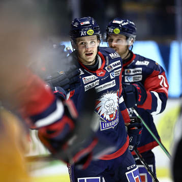 Linköpings Henrik Törnqvist jublar