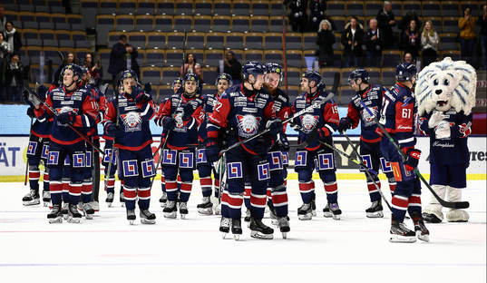 Linköpings spelare jublar