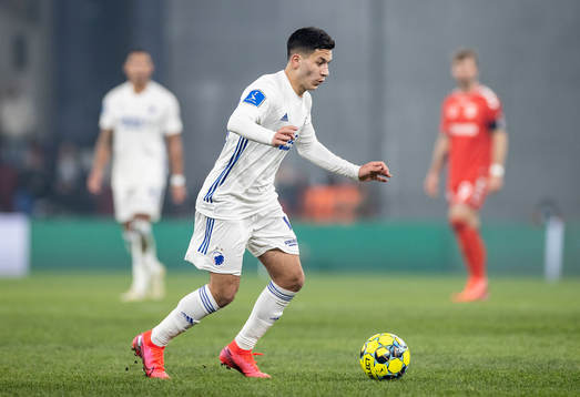  Köpenhamns Roony Bardghji under fotbollsmatchen i Superligan mellan Köpenhamn och Århus den 21 november 2021 i Köpenhamn