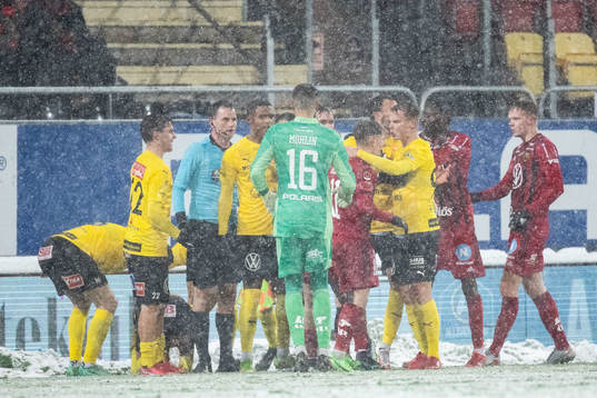 Oroligt i samband med att Östersunds Patrick Kpozo