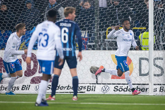IFK Norrköpings Samuel Adegbenro jublar