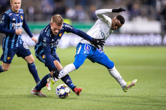 Djurgårdens Nicklas Bärkroth och IFK Norrköpings