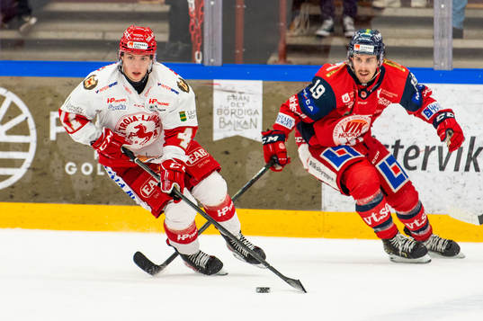 Troja/Ljungbys Victor Öhman och Västerviks Jens Holmström