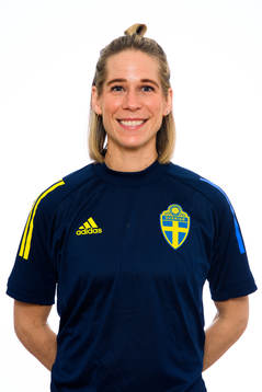 Fysioterapeut Maria Dalenfjäll i F16-landslaget poserar för porträtt den 26 november 2021 i Stockholm. 
