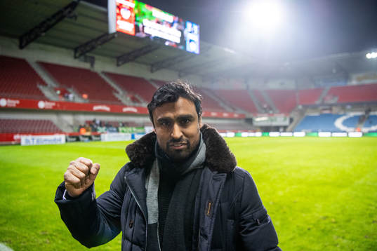 Västerås tränare Kalle Karlsson jublar
