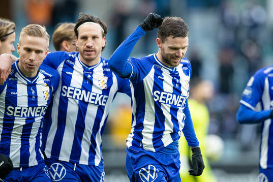 IFK Göteborgs Marcus Berg jublar efter 1-0