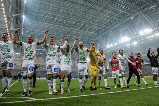 Varbergs spelare jublar