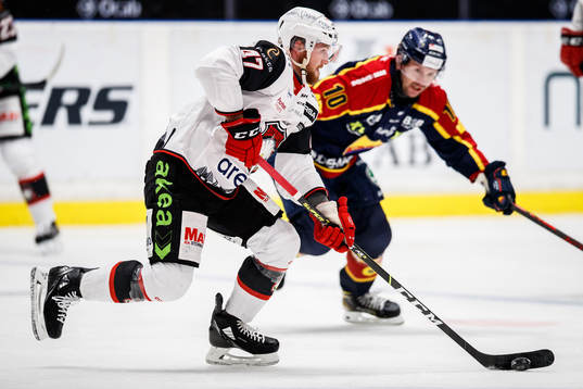 Malmö Redhawks Joakim Ryan och Djurgårdens Niclas Bergfors