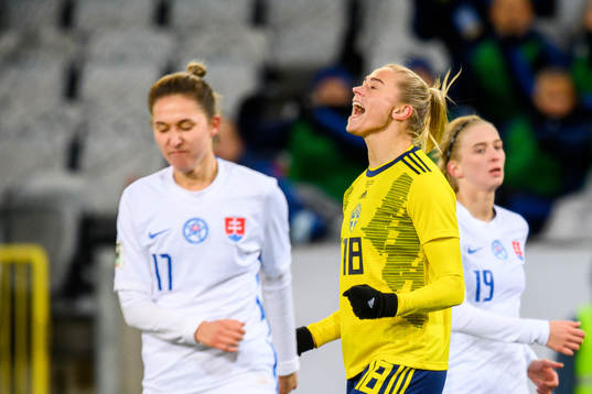 Fridolina Rolfö of Sweden celebrates the 2-0 goal