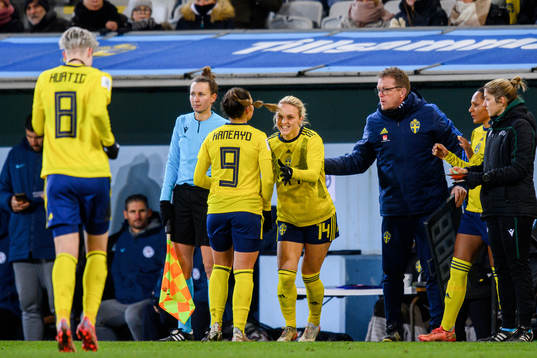 Johanna Rytting Kaneryd and Mimmi Larsson of Sweden