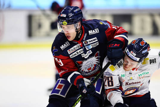 Linköpings Patrick Russel och Växjös Hugo Gustafsson