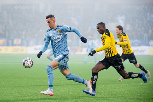 Djurgårdens Haris Radetinac och Häckens Godswill Ekpolo