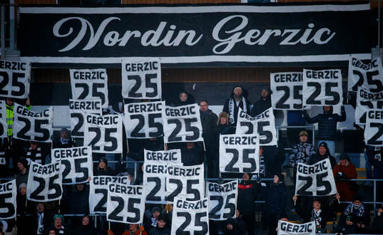 Tifo för Örebros Nordin Gerzic