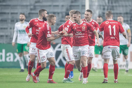 Kalmars Erik Israelsson jublar efter 4-3