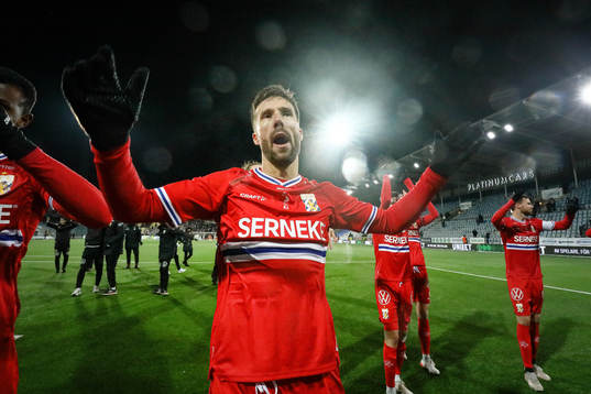 IFK Göteborg med Mattias Bjärsmyr jublar