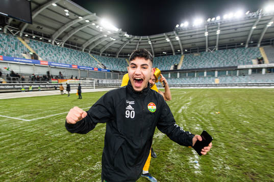 Dalkurds spelare jublar