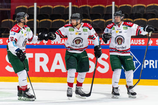 Robin Söder, Marcus Berg och Simon Thern jublar