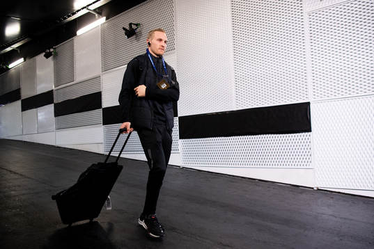 Franz Brorsson of Malmö FF arrive at the arena