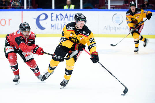 Luleås Pontus Andreasson och Malmö Redhawks Johan Olofsson