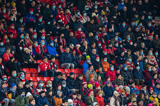 Spectators in the stands