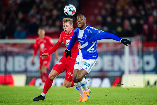 Aune Selland Heggebø of Brann and Ben Kantie Karamoko of