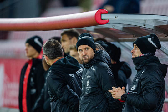 Eirik Horneland, head coach of Brann, and Andrea Loberto,