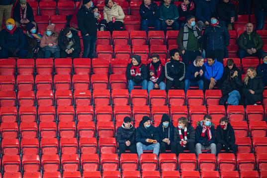 Spectators in the stands
