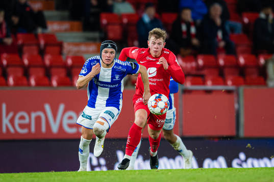 Bjørn Inge Utvik of Sarpsborg 08 and Aune Selland Heggebø