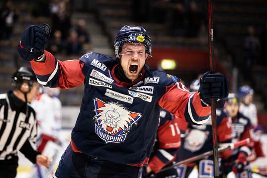 Linköpings Alexander Johansson jublar