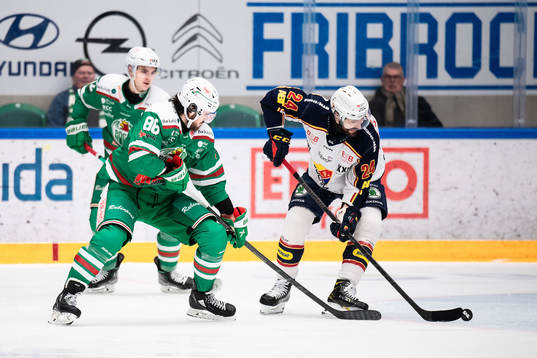 Rögles Eric Gelinas och Djurgårdens Ludvig Rensfeldt