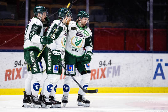 Färjestads Pontus Widerström jublar