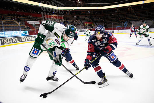 Färjestads Jacob de la Rose och Linköpings Patrick Russel