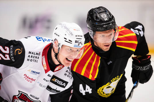 Malmö Redhawks Lars Bryggman och Brynäs Nicklas Danielsson