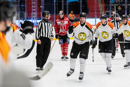 Brynäs Nicklas Danielsson jublar