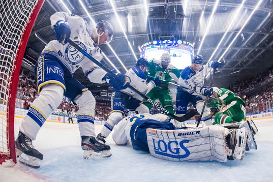 Leksands Calle Själin och Matt Caito och Linus Andersson