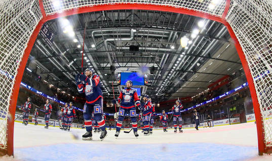 Linköpings spelare jublar