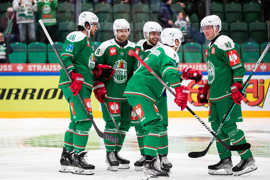 Éric Gélinas, Ted Brithén and Ludvig Larsson of Rögle