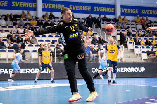 Goalkeeper Andreas Palicka of Sweden