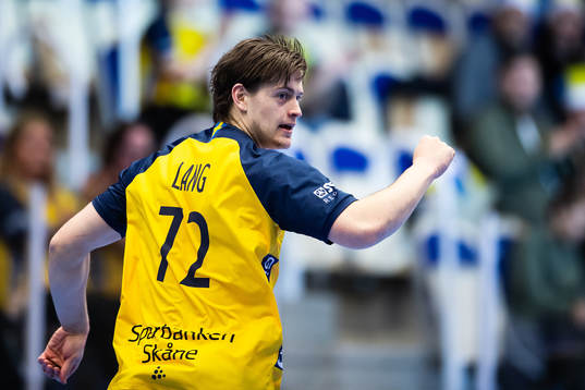 Andreas Lang of Sweden celebrates