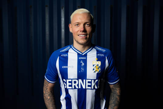 IFK Göteborgs nyförvärv Erik Sorga poserar för ett porträtt den 6 januari 2022 i Göteborg. 