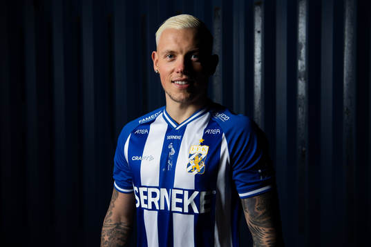 IFK Göteborgs nyförvärv Erik Sorga poserar för ett porträtt den 6 januari 2022 i Göteborg. 