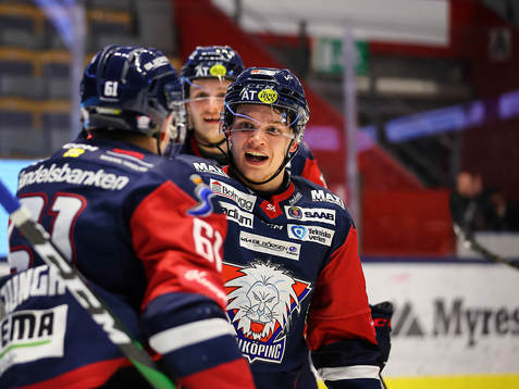 Linköpings Arvid Costmar jublar