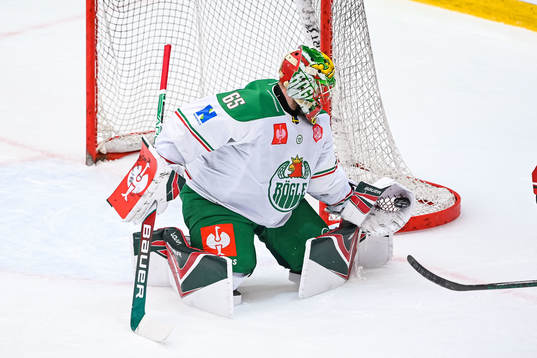 Goalkeeper Christoffer Rifalk of Rögle with a save