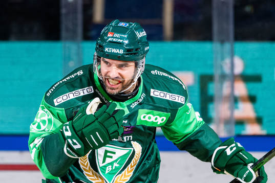 Färjestads Martin Johansson jublar